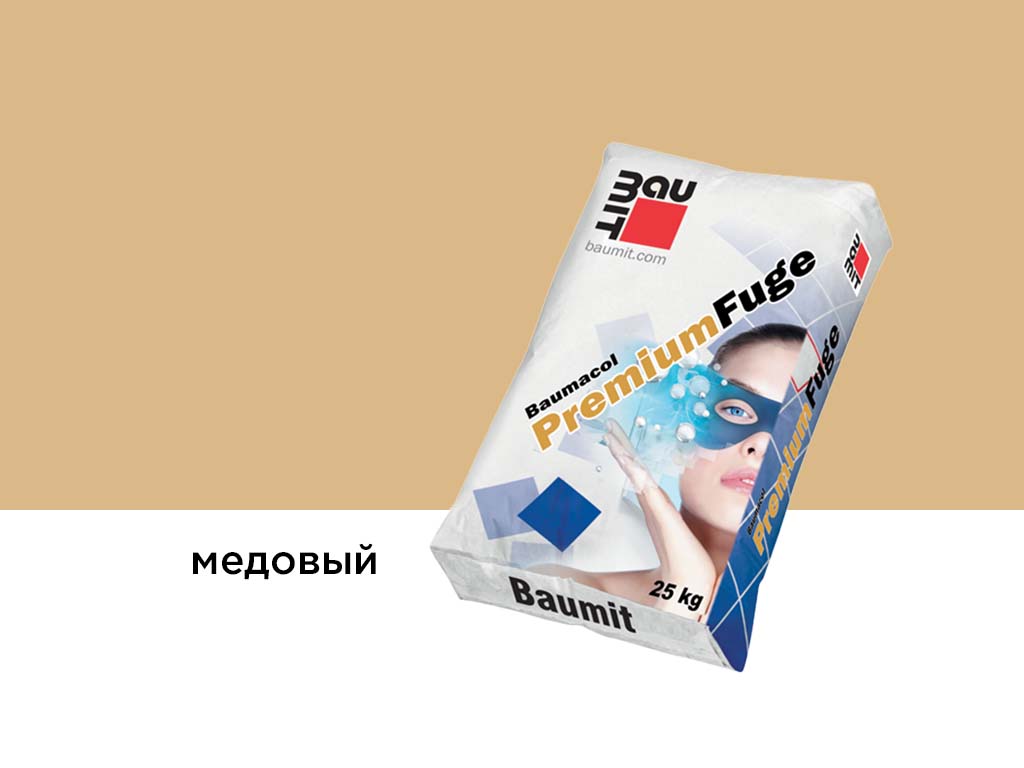 Затирка для швов Baumit Baumacol PremiumFuge, медовый, 25 кг