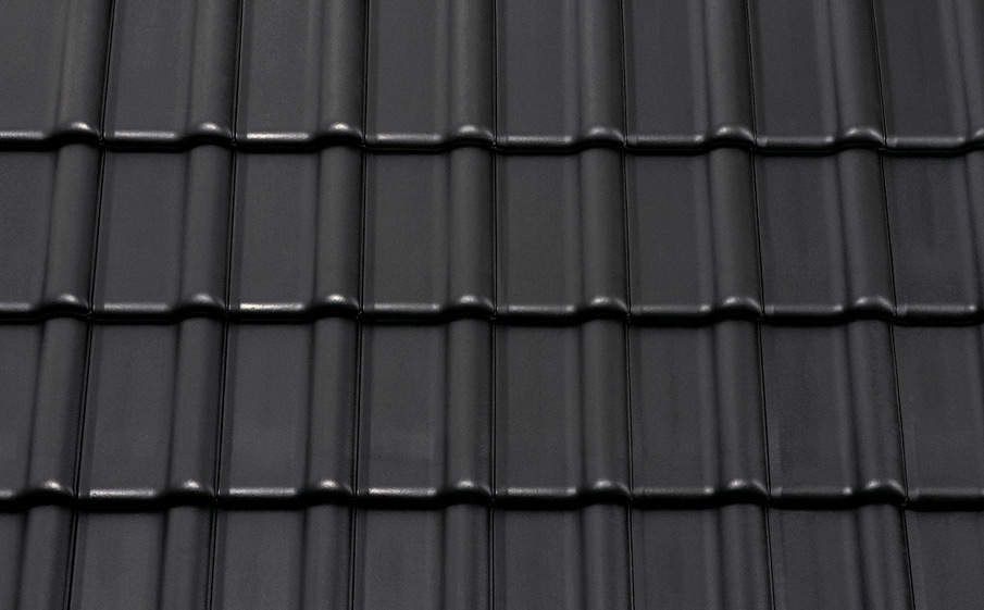 Керамическая черепица рядовая Koramic Alegra 10 Deep Black Engobe