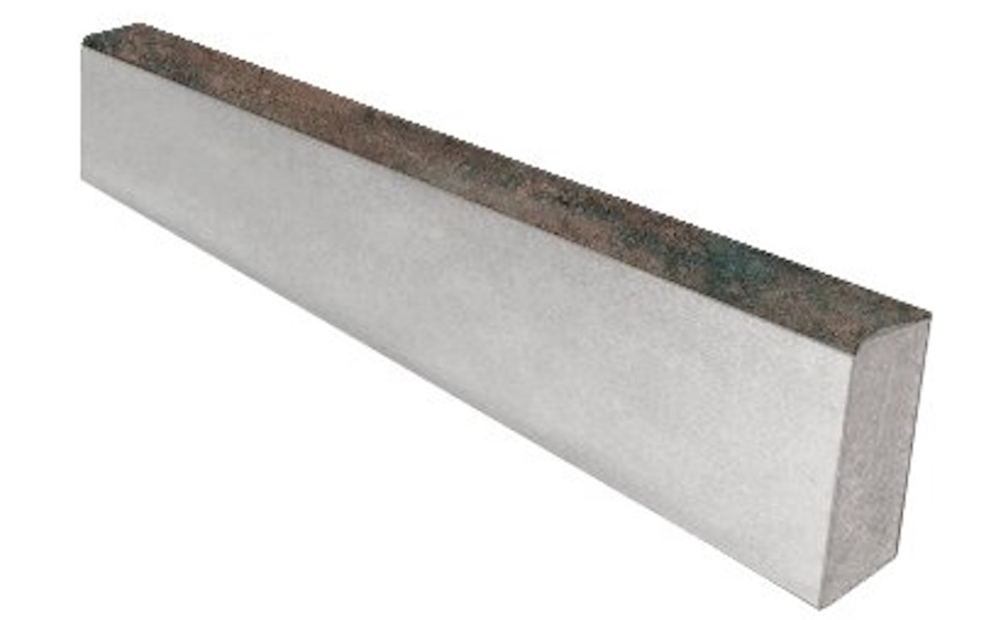 Садовый бордюр SteinRus, БР 100.20.8R, гладкая, частичный прокрас, ColorMix Штайнрус, 1000*200*80 мм