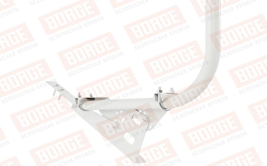 Кровельное ограждение Borge для кровли из композитной черепицы оцинкованное RAL 9003, 300*90 см