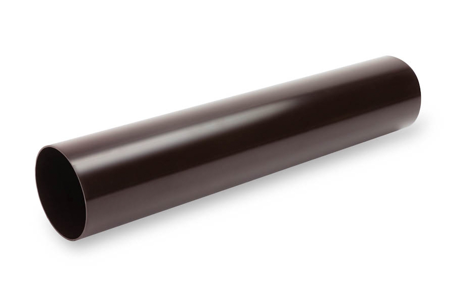 Труба водосточная Galeco для системы PVC D 130/100 мм, RAL 8019, 4 м