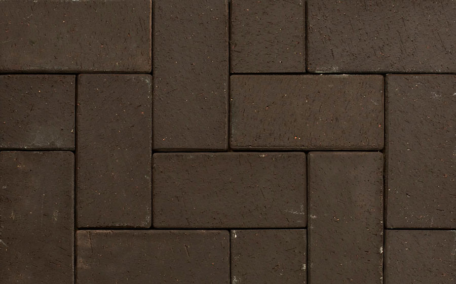 Клинкерная брусчатка ABC Schieferschwarz, 200х100х40 мм