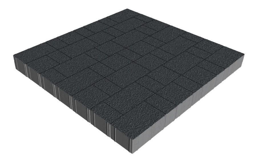 Плитка тротуарная SteinRus Новый город Рид В.8.Псм.8, Native, черный, толщина 80 мм