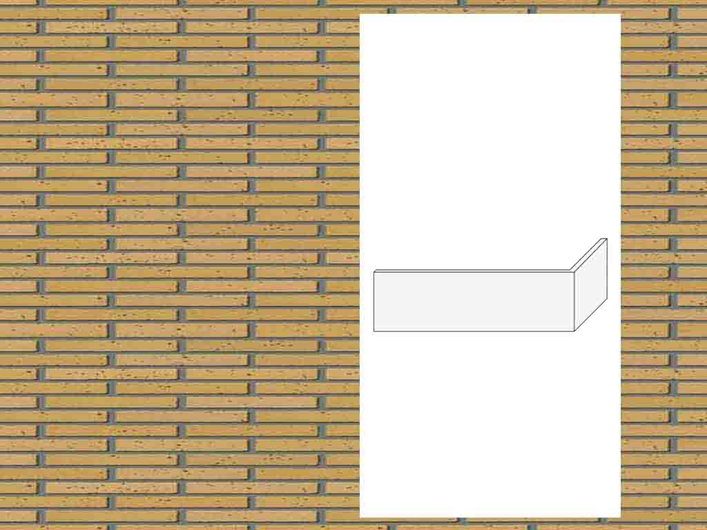 Гибкий кирпич StoCleyer Brick, угловой элемент 4/4 corner, 11440 желтый, 400/100*40*4-8 мм