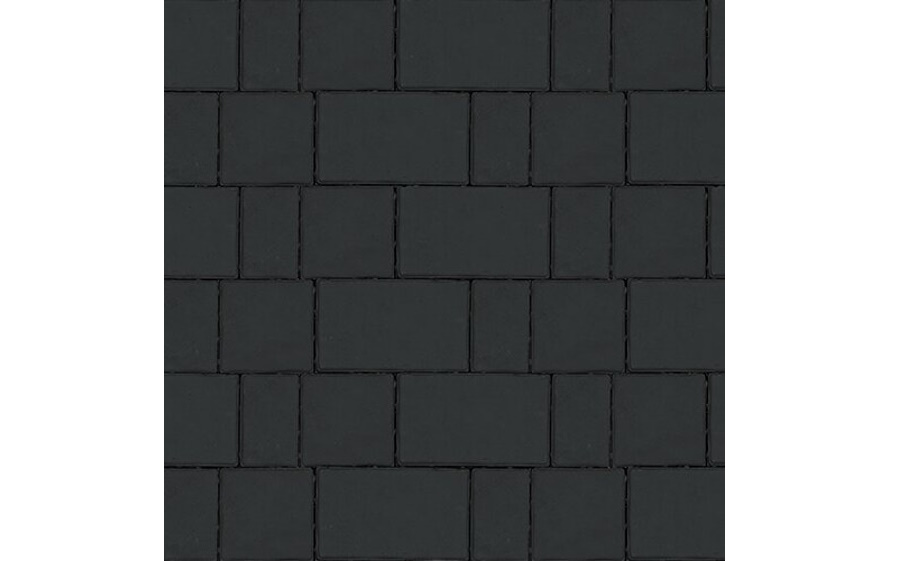 Плитка тротуарная SteinRus New city street В.8.Псм.8 гладкая, черный, толщина 80 мм