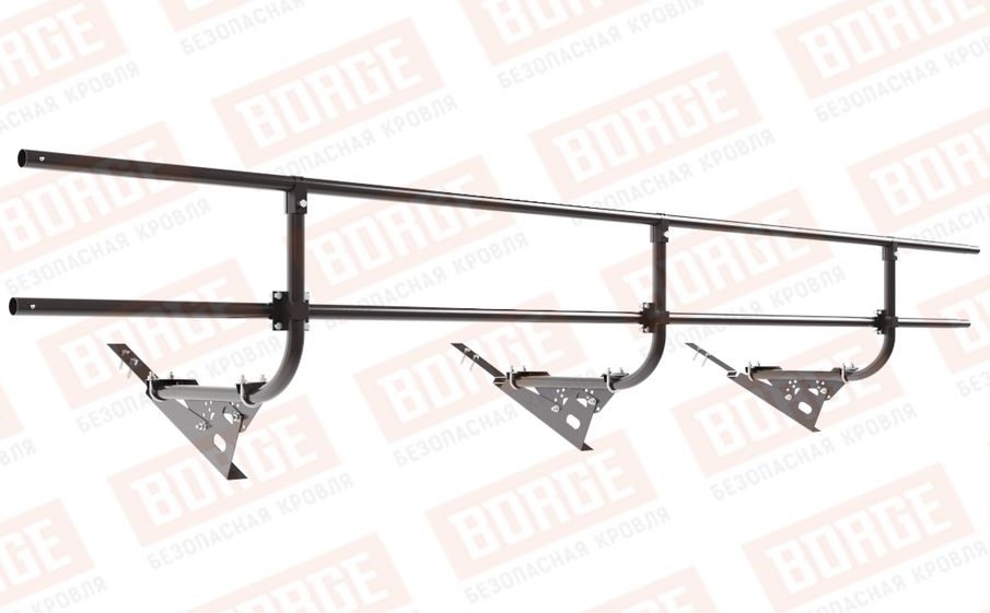 Кровельное ограждение Borge для черепичной кровли оцинкованное RAL 8019, 300*60 см