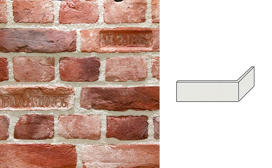 Угловой декоративный кирпич Redstone Старый Питер SP-66-0/U 240*110*69 мм