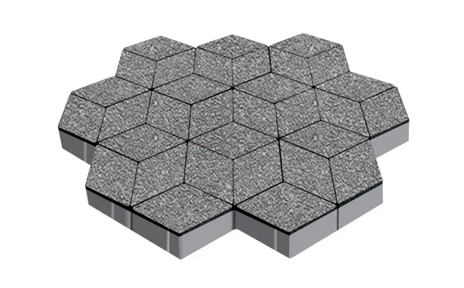Плитка тротуарная SteinRus Полярная звезда Б.5.Ф.8, Native, серый, 250*150*60 мм
