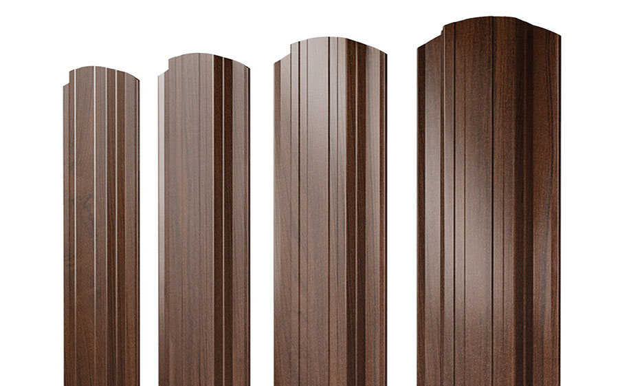 Штакетник Прямоугольный фигурный Print Elite Choco Wood