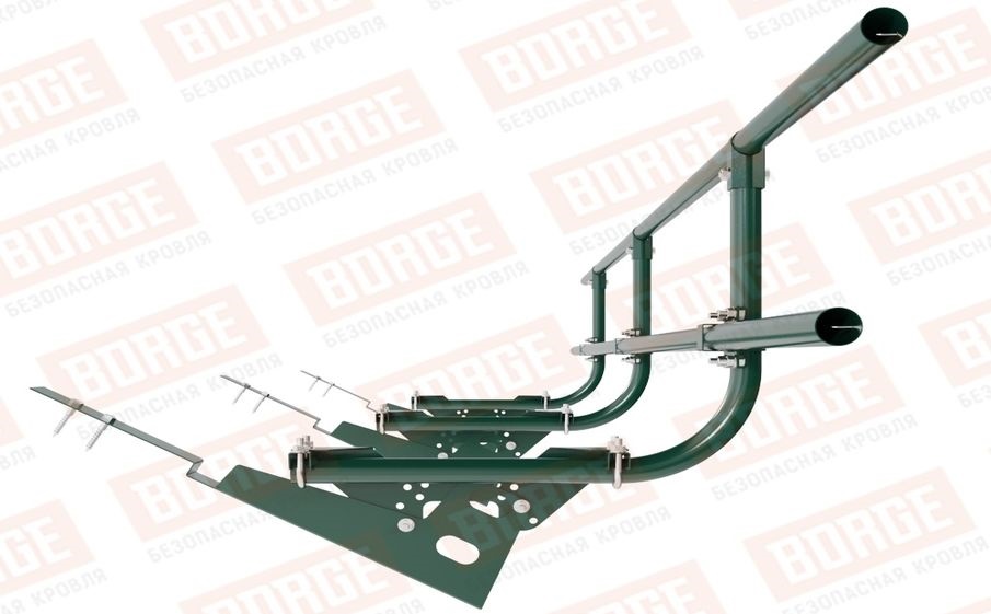 Кровельное ограждение Borge для черепичной кровли оцинкованное RAL 6005, 300*60 см