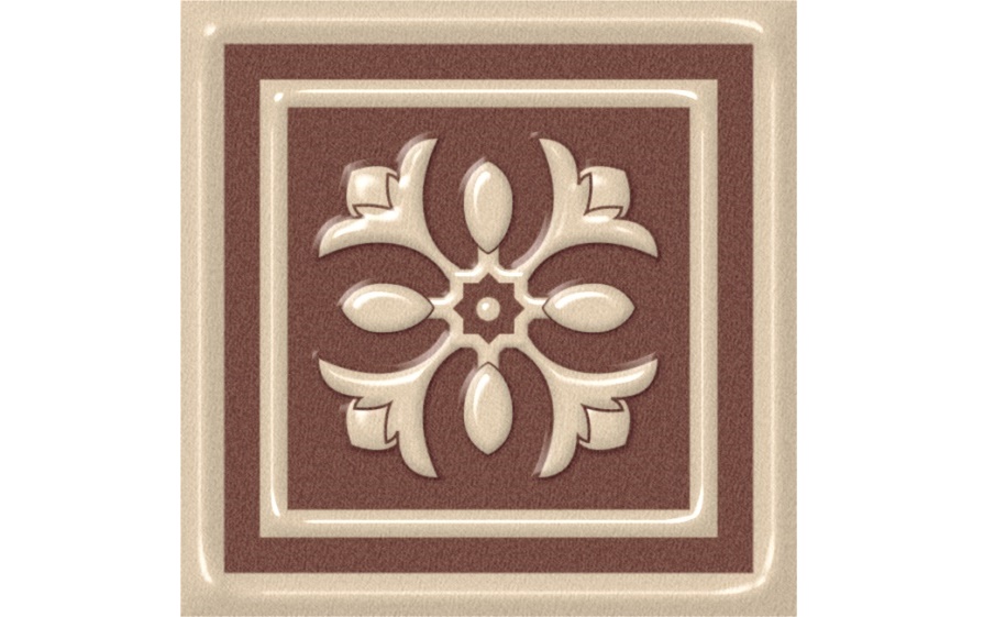 Декоративная вставка Estima Venezia Beige, неполированный, 58*58 мм