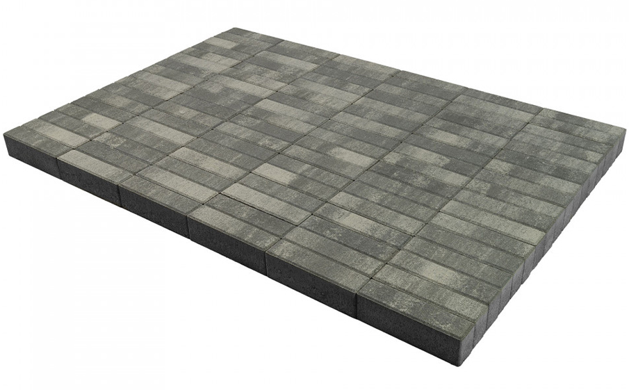 Плитка тротуарная BRAER Паркет Color Mix Туман, 200*50*60 мм