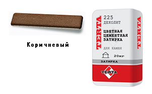 Затирка для швов TERTA Деколит коричневая, 25 кг