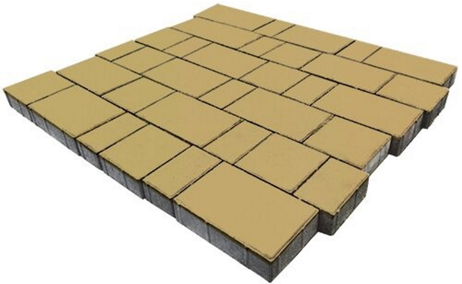 Плитка тротуарная SteinRus Бельпассо А.23(М).Псм.4, гладкая, песочный, толщина 40 мм