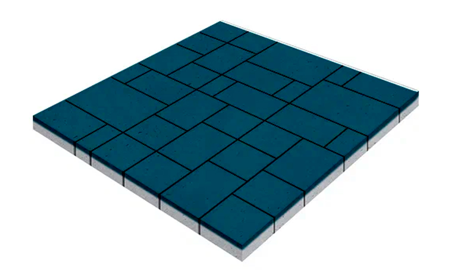 Плитка тротуарная SteinRus Инсбрук Альпен Б.7.Псм.6, гладкая, синий, толщина 60 мм