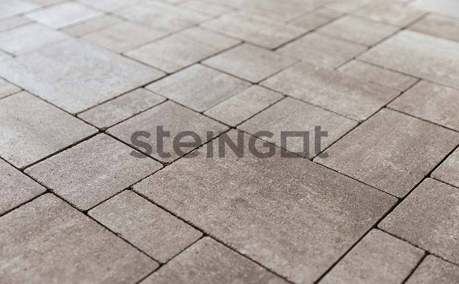 Плитка тротуарная Steingot Колормикс, Бавария, Травертин (Travertin), комплект 4 шт, толщина 60 мм