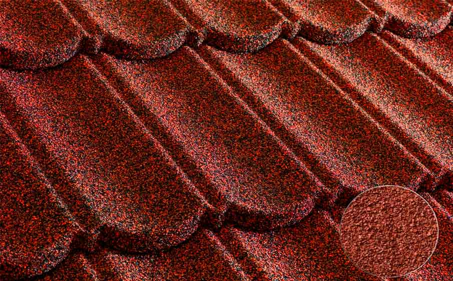 Композитная черепица рядовая Metrotile Bond Red