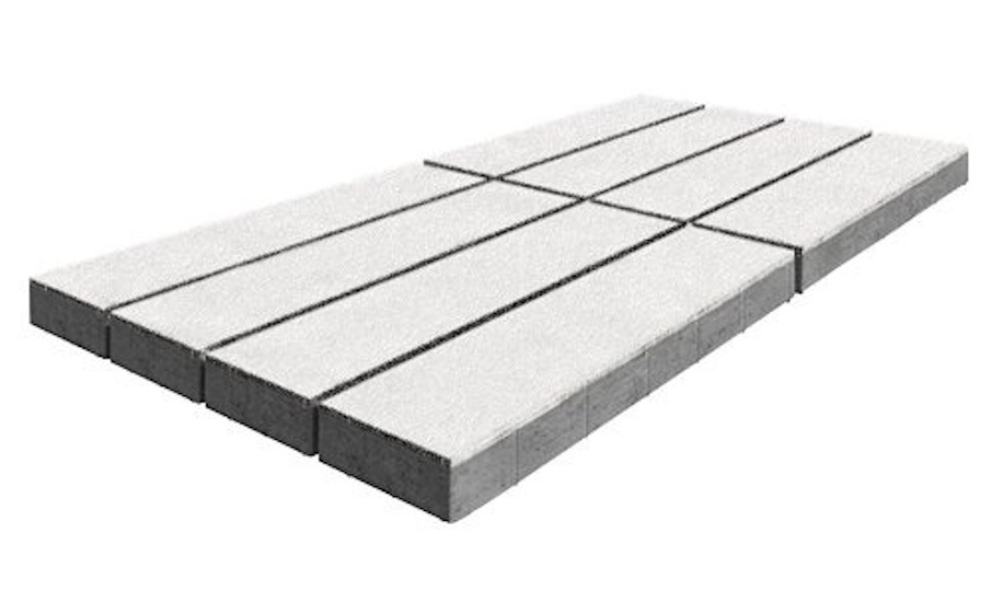 Плитка тротуарная SteinRus Гранада Б.7.П.8, Native, белый, 600*200*80 мм
