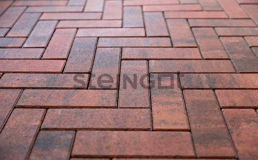 Плитка тротуарная Steingot Колормикс, Паркет, Клинкер (Klinker), 240*80*60 мм