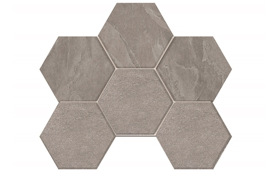 Мозаика Гексагон/Hexagon Estima Терра/Terra LN02/TE02, неполированный 285*250 мм