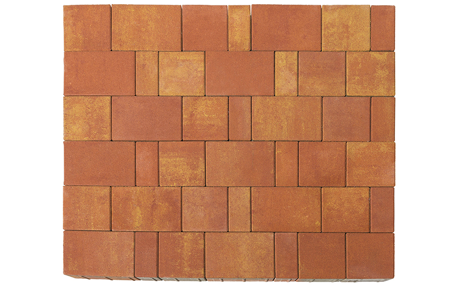 Плитка тротуарная BRAER Старый город Ландхаус Color Mix тип 10 Рассвет, толщина 80 мм