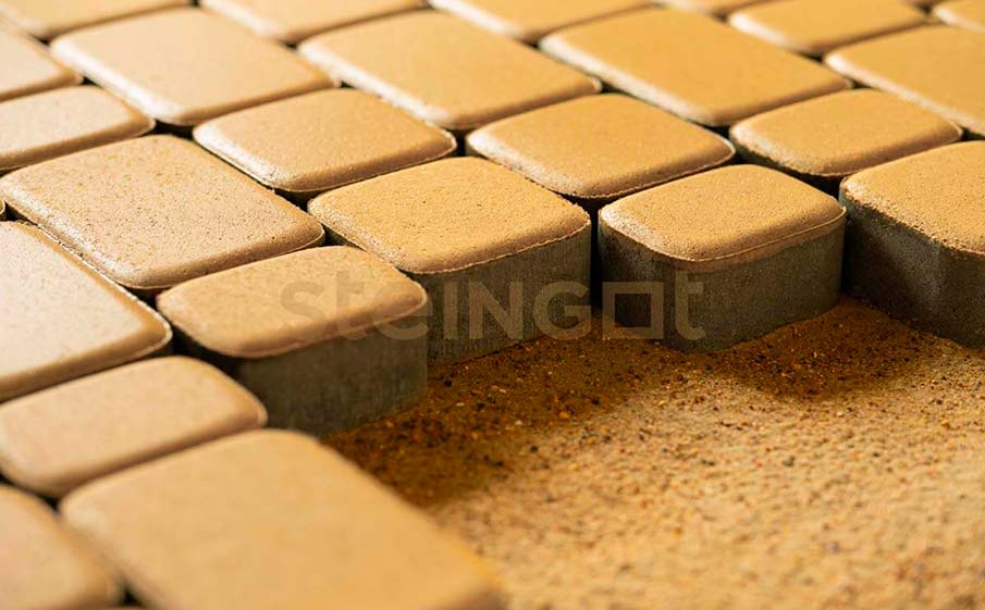 Плитка тротуарная Steingot Моноцвет, Классика, желтый, толщина 60 мм