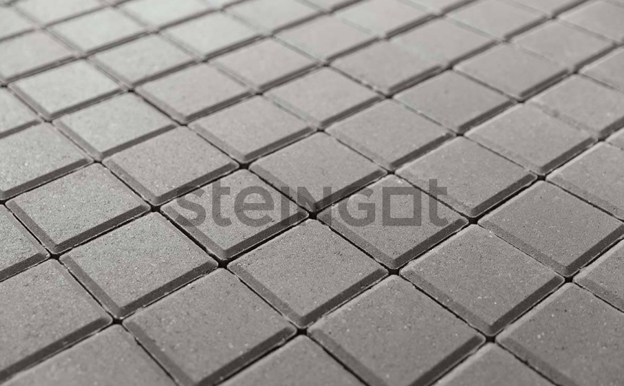 Плитка тротуарная Steingot Моноцвет, Квадрат, серый, 400*400*80 мм