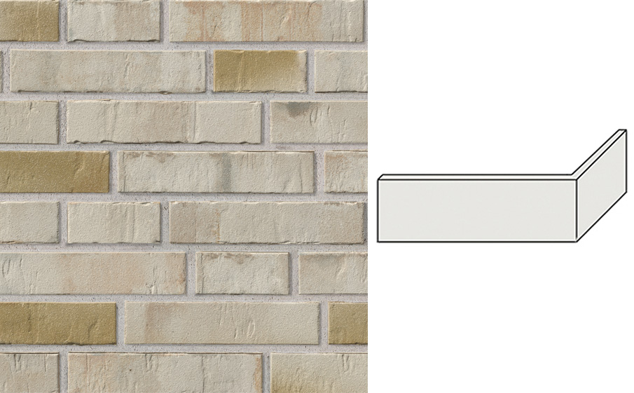 Клинкерная плитка угловая Stroeher Kontur CG, 481 sandbrand, 240*115*71*12 мм