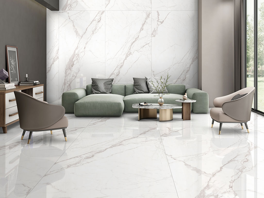 Керамогранит ENNFACE Carrara Bianco Matt, 2800*1200*6 мм