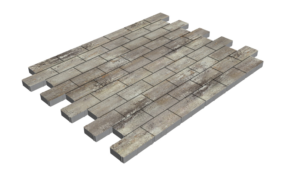 Плитка тротуарная SteinRus Прямоугольник А.6.П.4, гладкая, Берилл, 200*100*40 мм