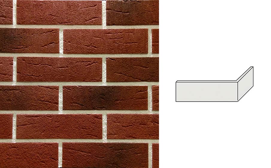 Угловой декоративный кирпич Redstone Leeds breck LS-62/U 227*100*68 мм