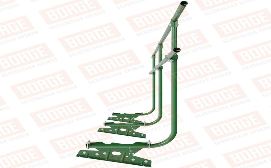 Кровельное ограждение Borge для фальцевой кровли оцинкованное RAL 6002, 300*120 см