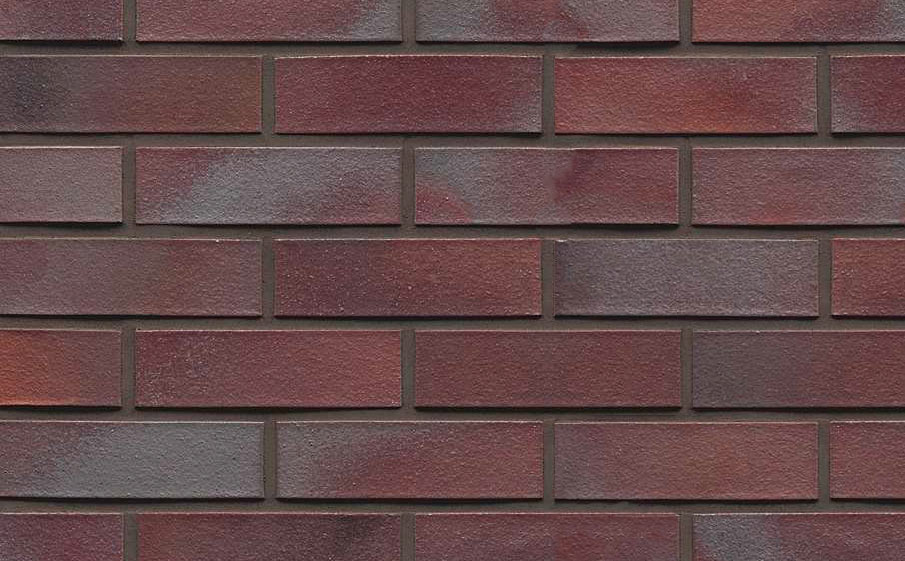 Кирпич клинкерный 5-щелевой Muhr 10 Violettblau geflammt гладкий, 210*100*50 мм