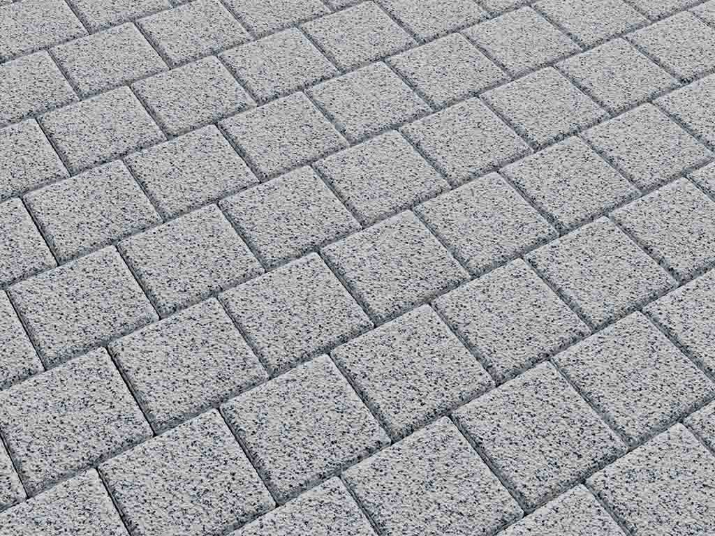 Плитка тротуарная Квадрат А.3.К.4, стоунмикс белый с черным, 100*100*40 мм