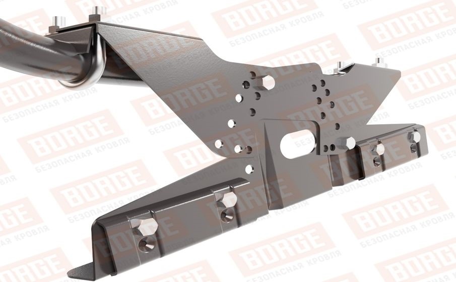 Кровельное ограждение Borge для фальцевой кровли оцинкованное RAL 8019, 300*120 см