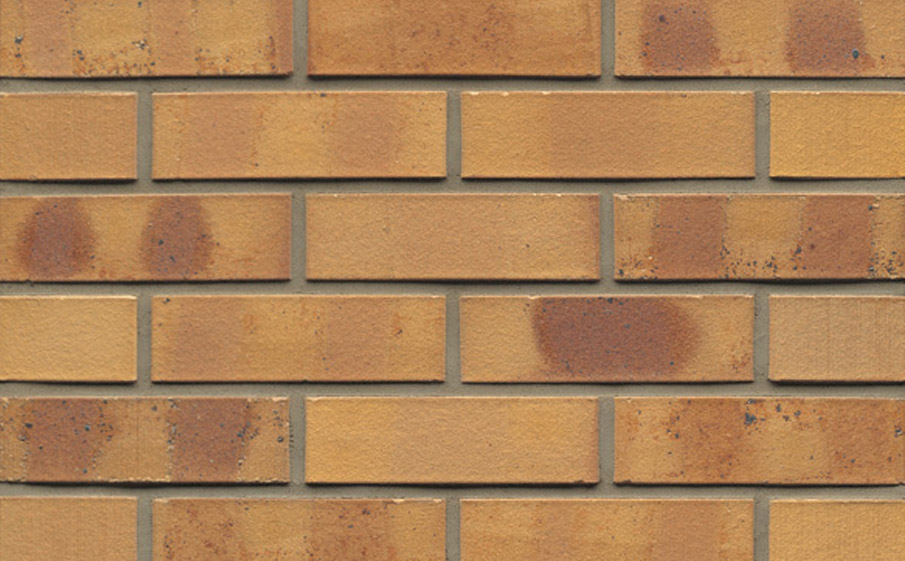 Кирпич клинкерный Muhr 06K Hellbraun-bunt Kohle гладкий, 240*115*71 мм