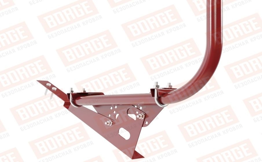 Кровельное ограждение Borge для черепичной кровли оцинкованное RAL 3011, 300*120 см