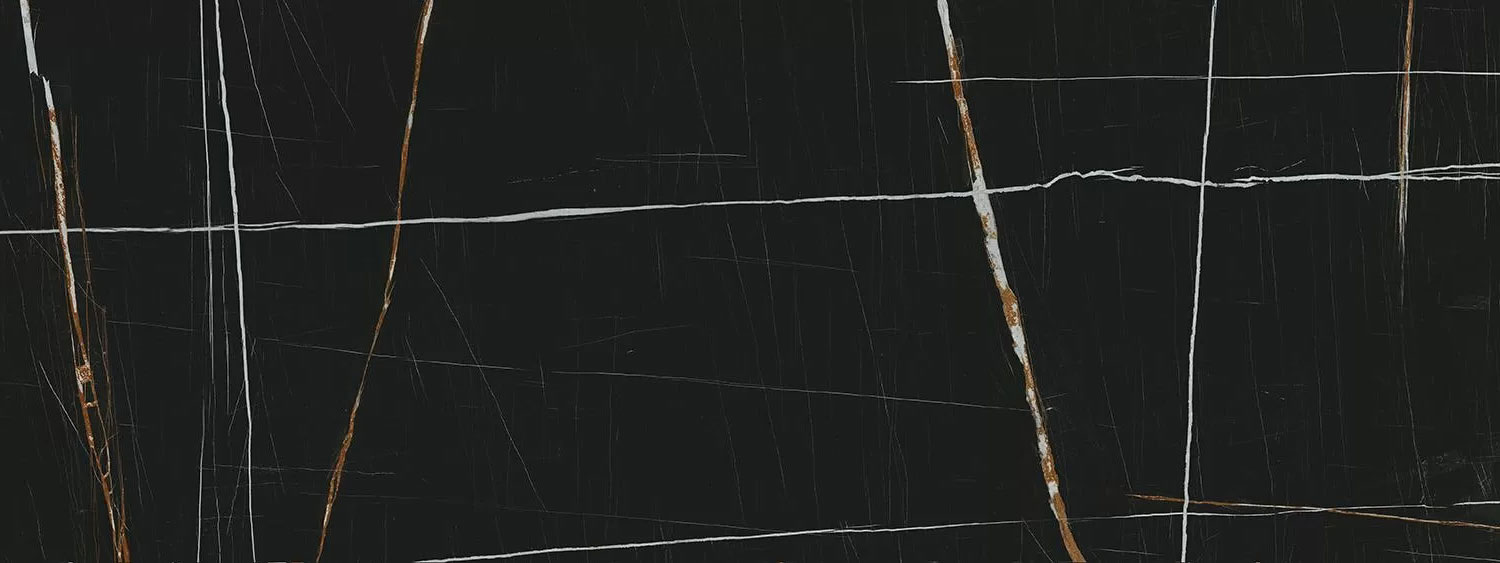 Керамогранит KERAMA MARAZZI Сахара Блэк черный лаппатированный обрезной, 3200*1195*11 мм
