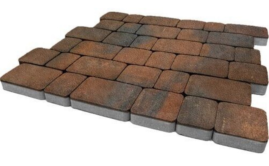 Плитка тротуарная SteinRus Инсбрук Альт А.1.Фсм.4, Old-age, ColorMix Штайнрус, толщина 40 мм