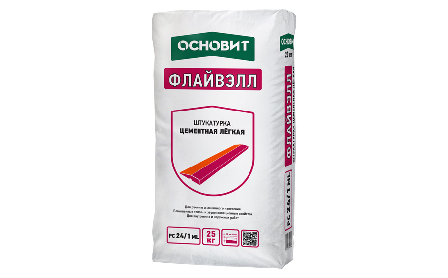 Цементная штукатурка Основит ФЛАЙВЭЛЛ РС24/1 ML 25 кг
