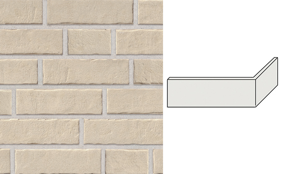 Клинкерная плитка угловая Stroeher Zeitlos, 351 kalkbrand, 240*115*52*14 мм