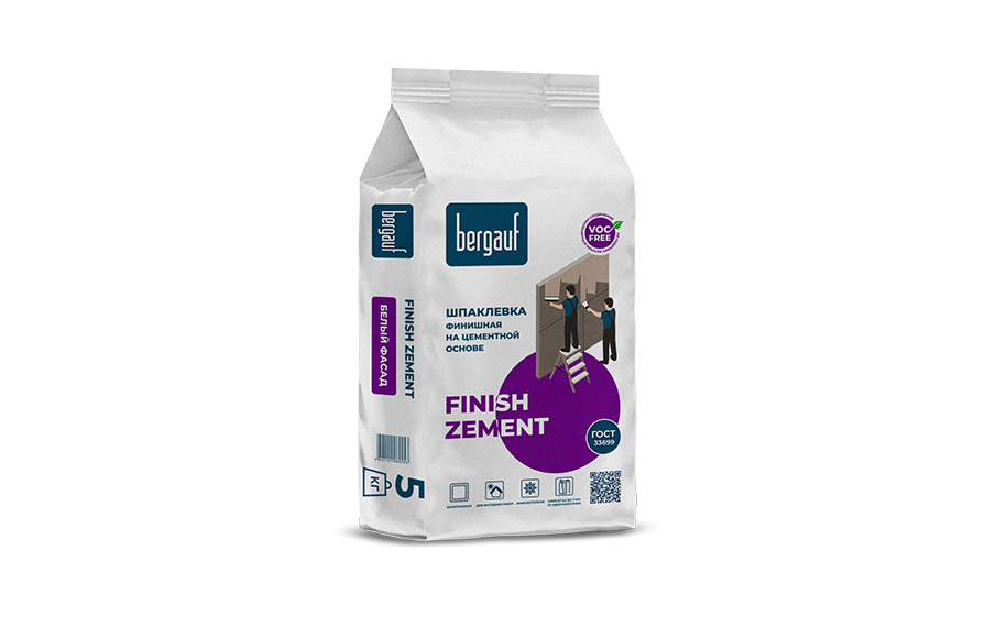 Шпаклевка Bergauf FINISH PLAST, 5 кг