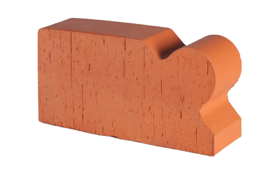 Печной кирпич радиусный полнотелый Lode Janka F20 гладкий, 250*120*65 мм