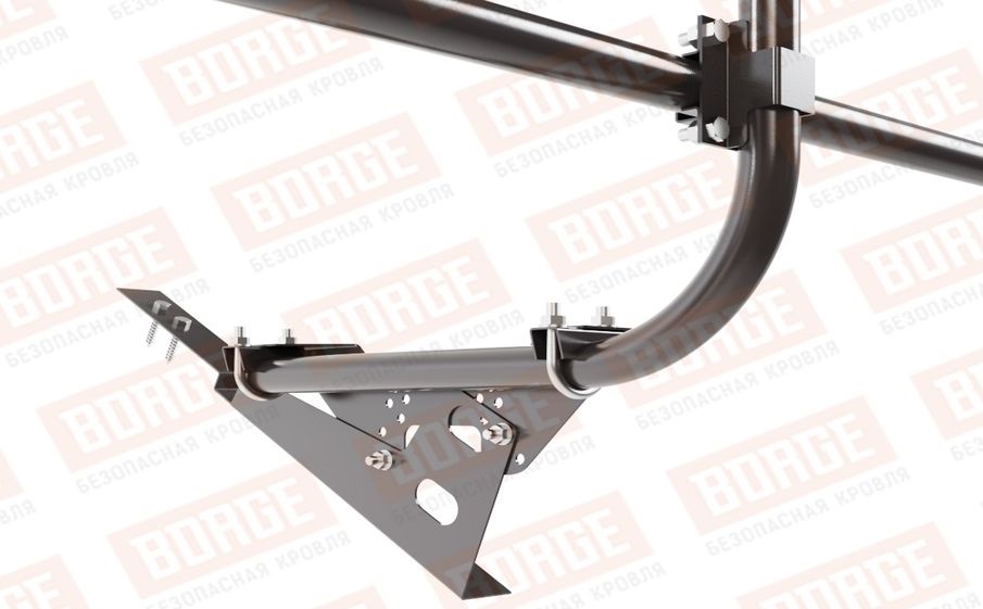 Кровельное ограждение Borge для черепичной кровли оцинкованное RAL 8019, 300*60 см