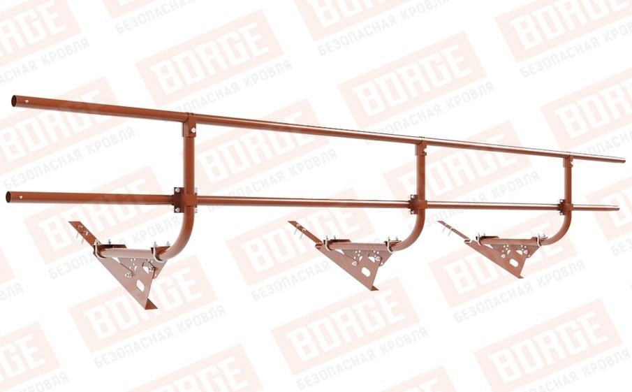 Кровельное ограждение Borge для кровли из композитной черепицы оцинкованное RAL 8004, 300*60 см