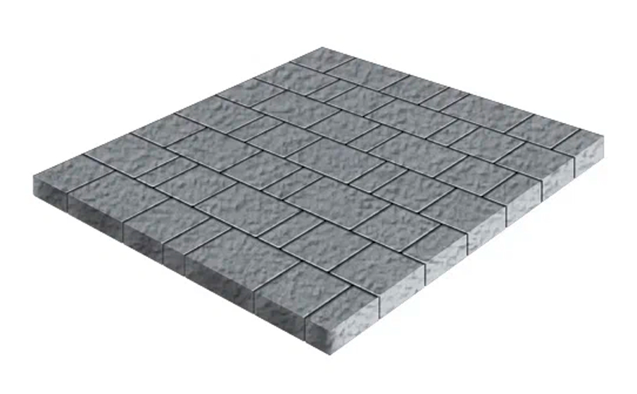 Плитка тротуарная SteinRus Бергамо А.6.Псм.4, Antico, серый, толщина 40 мм