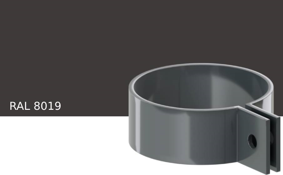 Хомут трубы KROP PVC для системы D 75/63 мм, RAL 8019