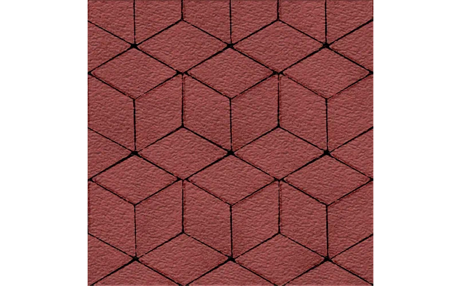 Плитка тротуарная SteinRus Полярная звезда Б.5.Ф.8, Old-age, красный, 250*150*60 мм