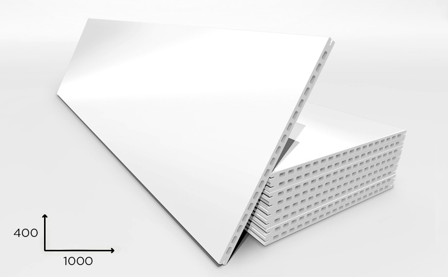 Керамогранитная плита Faveker GA20 для НФС, Blanco Brillo, 1000*400*20 мм