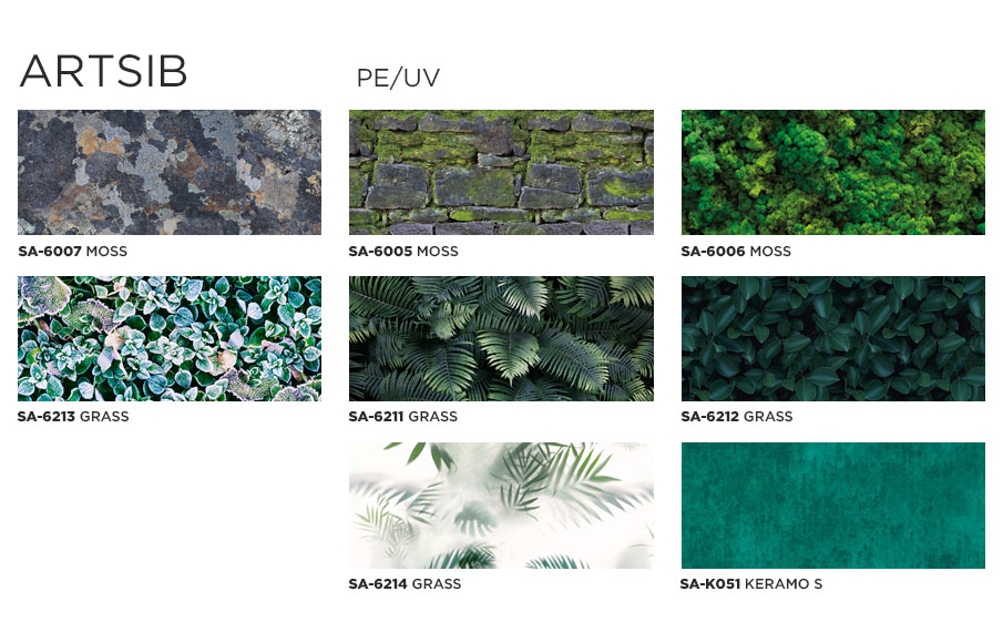 Алюминиевая композитная панель SIBALUX РФ Плюс ARTSIB GRASS, MOSS & ICE